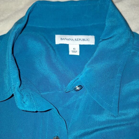Banana-republic Jewel Toned 100% Silk Women's Blouse - Picture 1 of 5